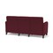 Lesro Siena Lounge Reception 3 Seat Tandem Seating No Center Arms, Black, OH Wine Upholstery SN3101 - alternate 3
